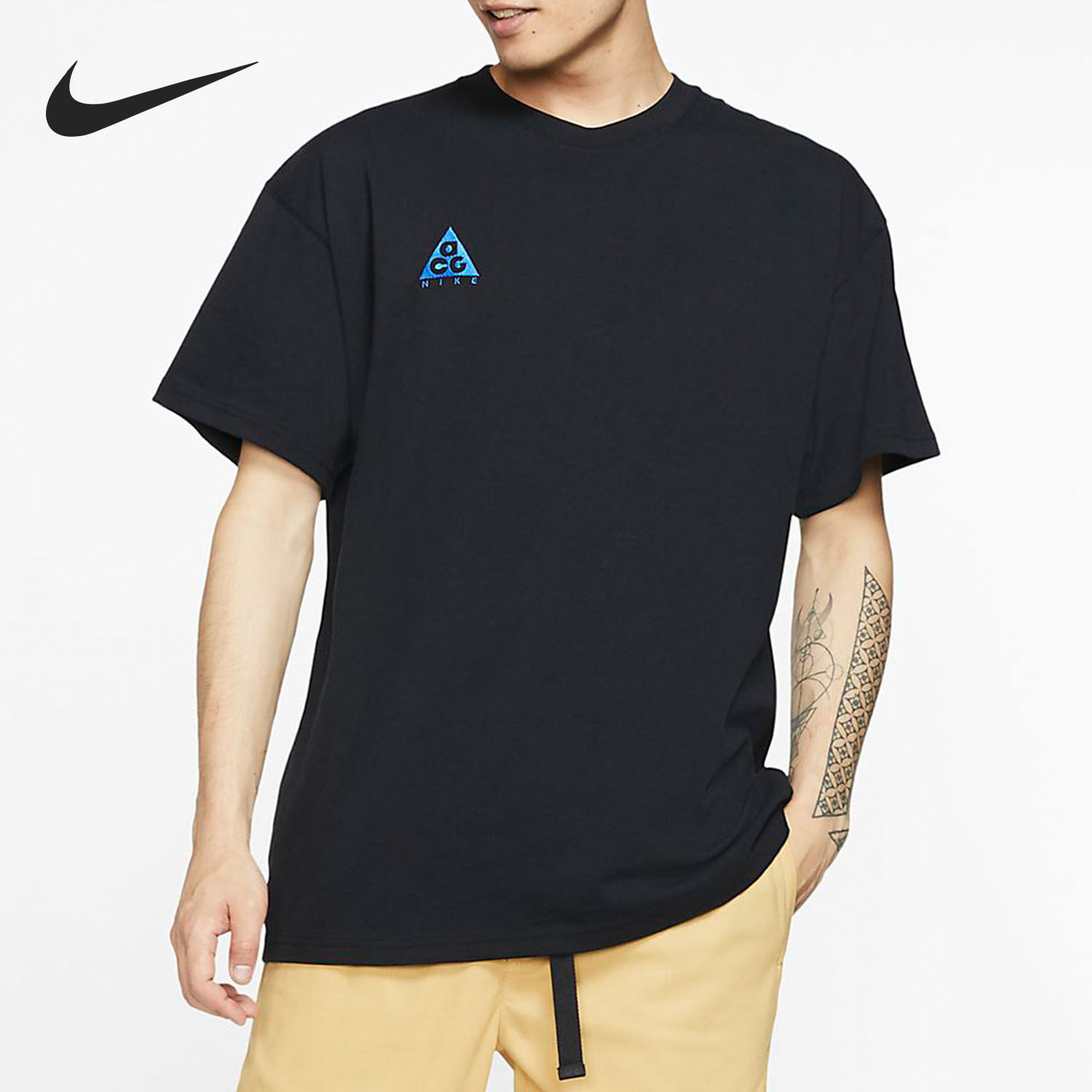 nike耐克正品acgoversize户外男子休闲logo短袖运动t恤
