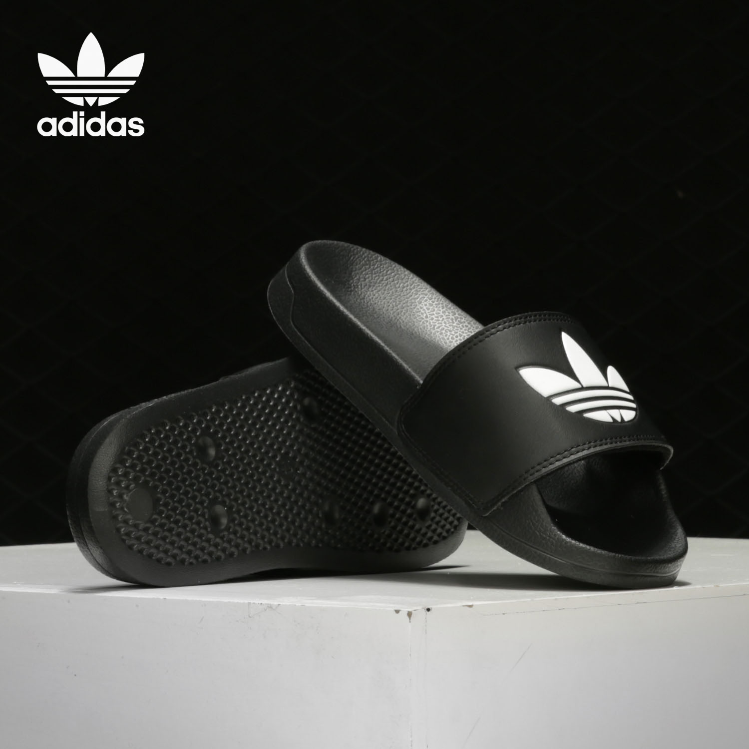 adidas阿迪达斯正品2020夏季新款三叶草男子运动休闲拖鞋运动拖鞋