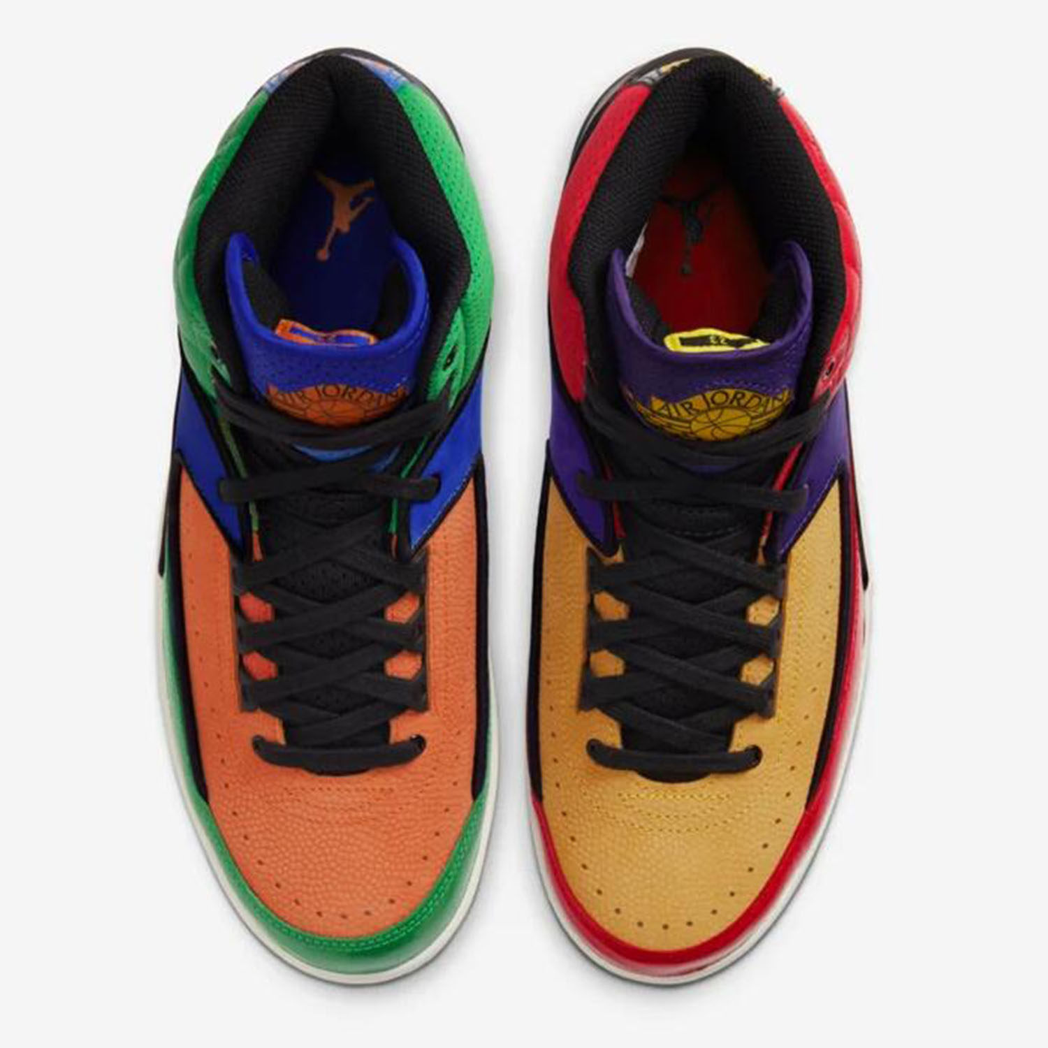 nike耐克正品airjordanmulticoloraj2鸳鸯撞色拼接篮球鞋