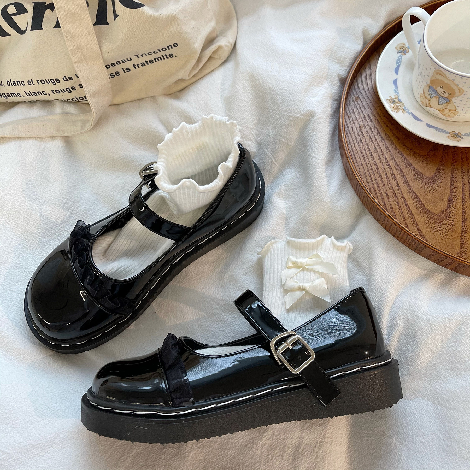 可爱小皮鞋女2022春夏jk日系森女软妹百搭娃娃鞋复古学院制服单鞋