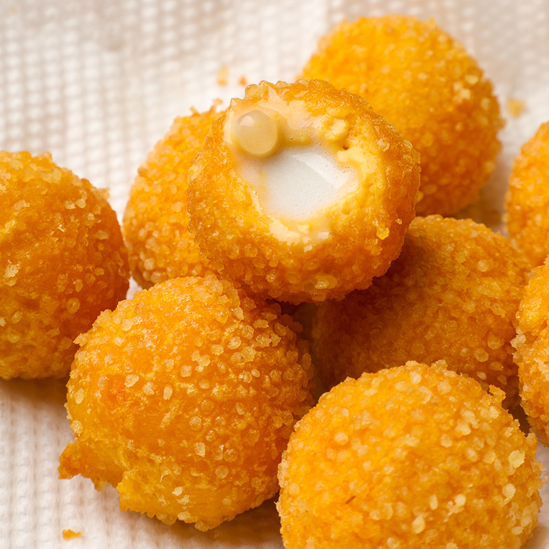 椰奶爆汁300g流心椰汁西米丸子奶茶甜品油炸传统中式糕点