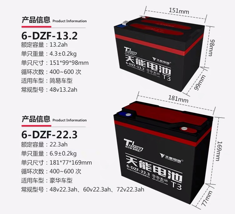 天能黑金60v22ah72v48v60v32a45a电动车电池电瓶三轮车铅酸电动车电池