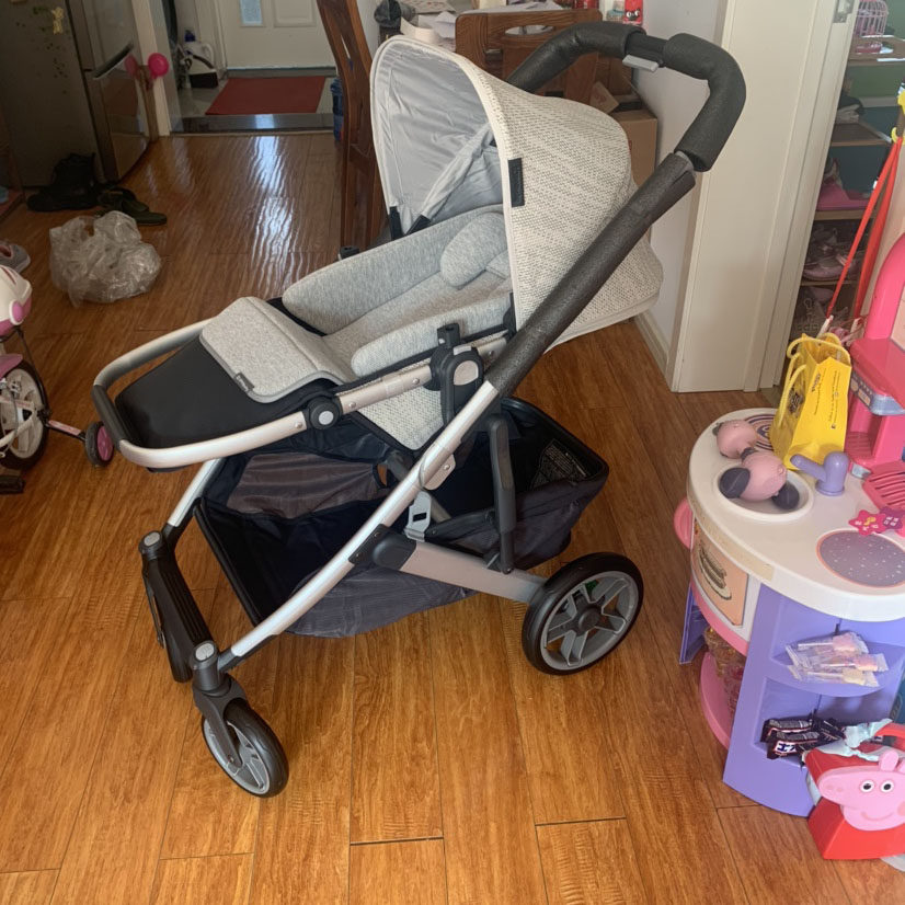 uppababycruzvista高景观轻便便可婴儿车餐盘雨罩蚊帐四轮推车