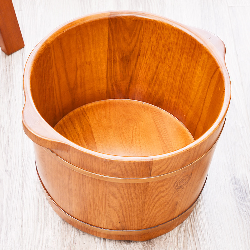 康熙进口橡木泡脚木桶洗脚盆足浴桶木盆木质泡脚桶家用足浴盆神器