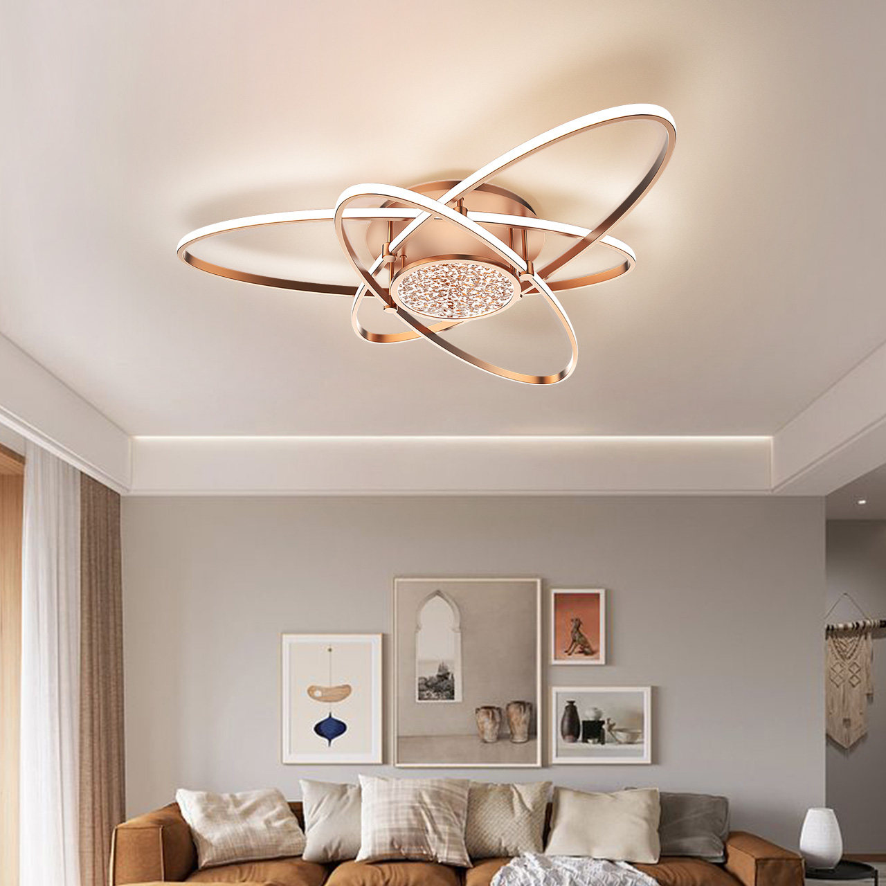 雷士照明led北欧后现代简约创意卧室客厅吸顶灯全屋灯具