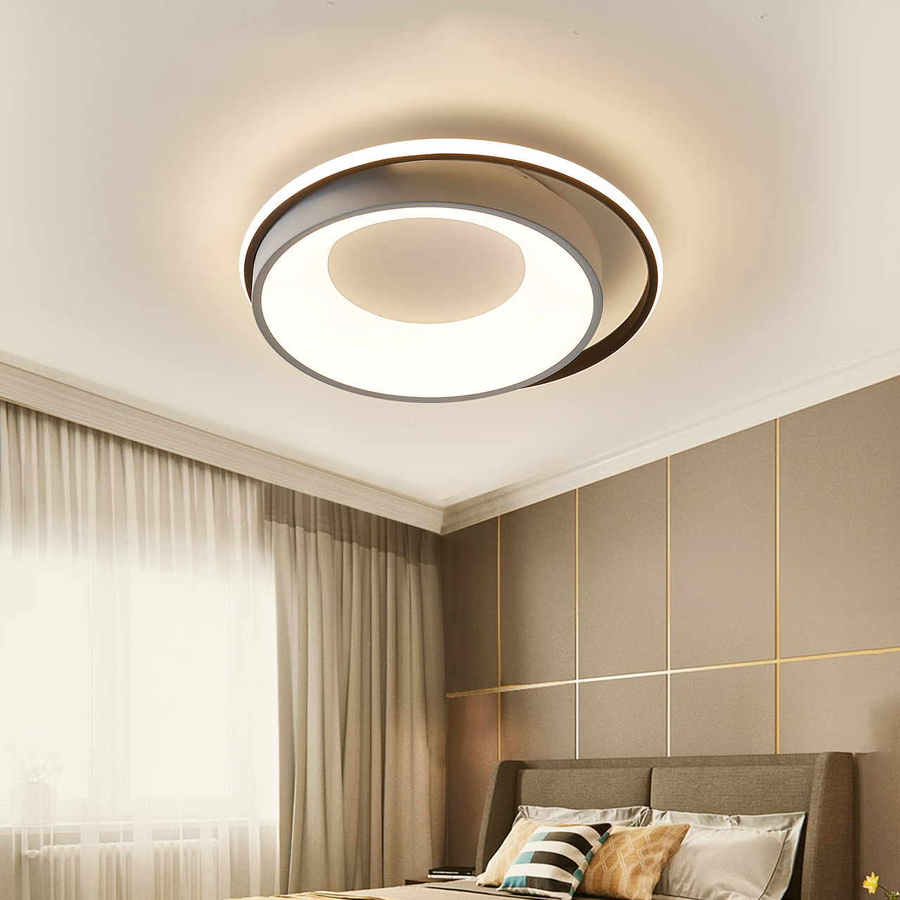 雷士照明现代简约led北欧吸顶灯具套餐温馨浪漫客厅灯卧室灯tc