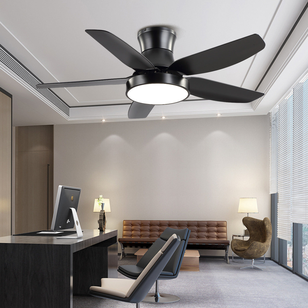 雷士照明吊扇灯风扇灯客厅餐厅卧室简约现代led吸顶风