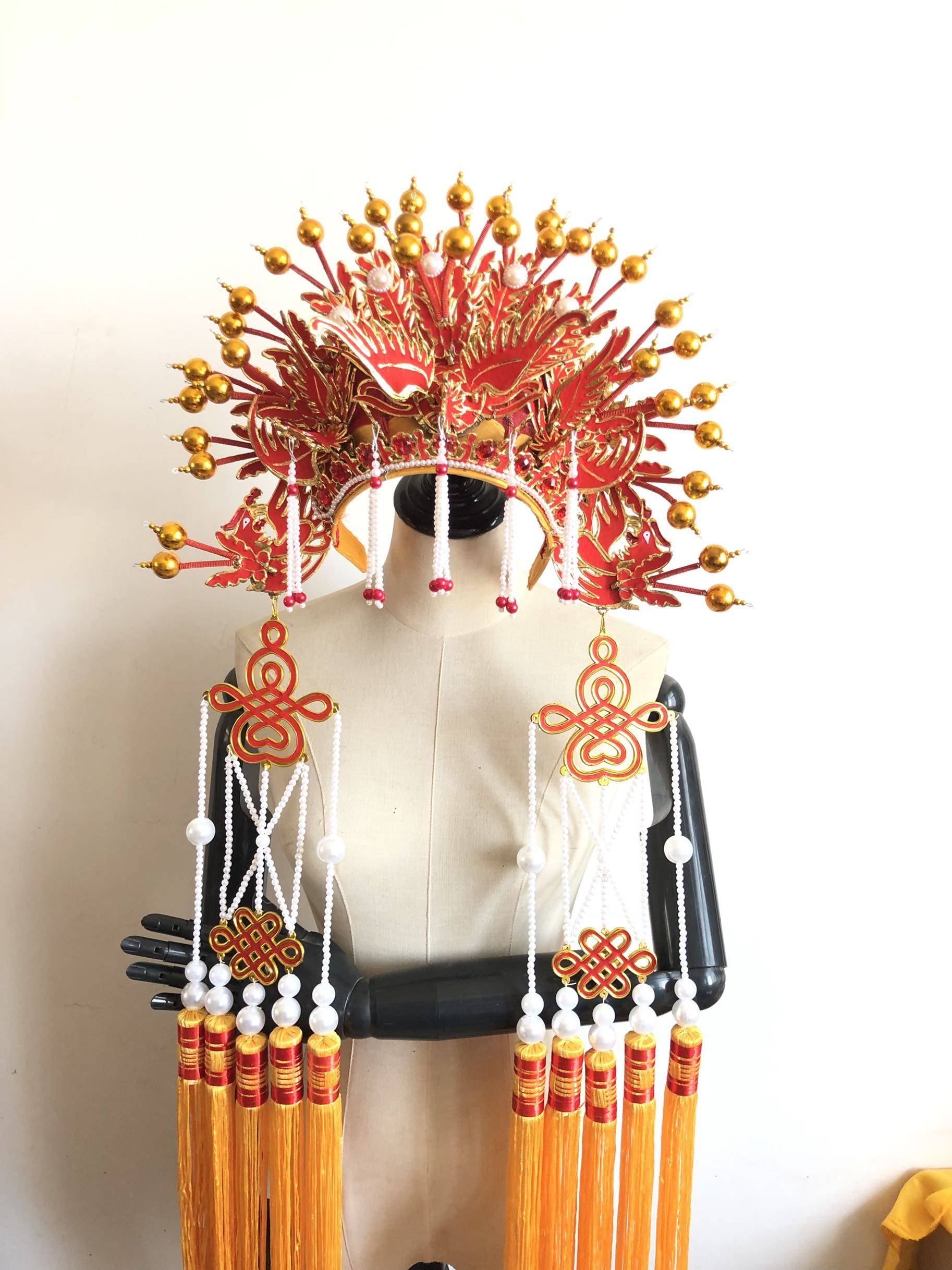 凤冠王母娘娘凤九泰山老母寺庙神像定做李玉帽子