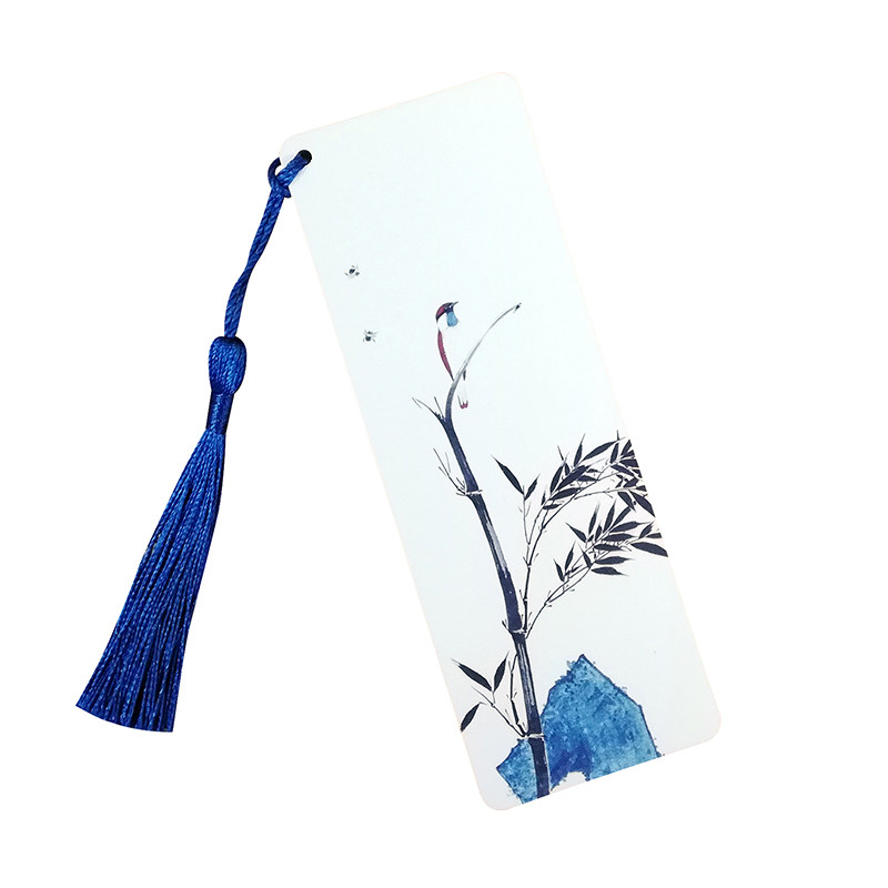 书签古典中国国风古风水墨国画花鸟荷花纸质书签