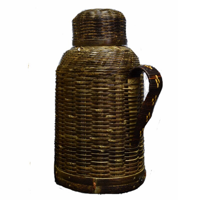 竹编热水瓶怀旧开水水瓶复古水壶老式玻璃保温热水瓶