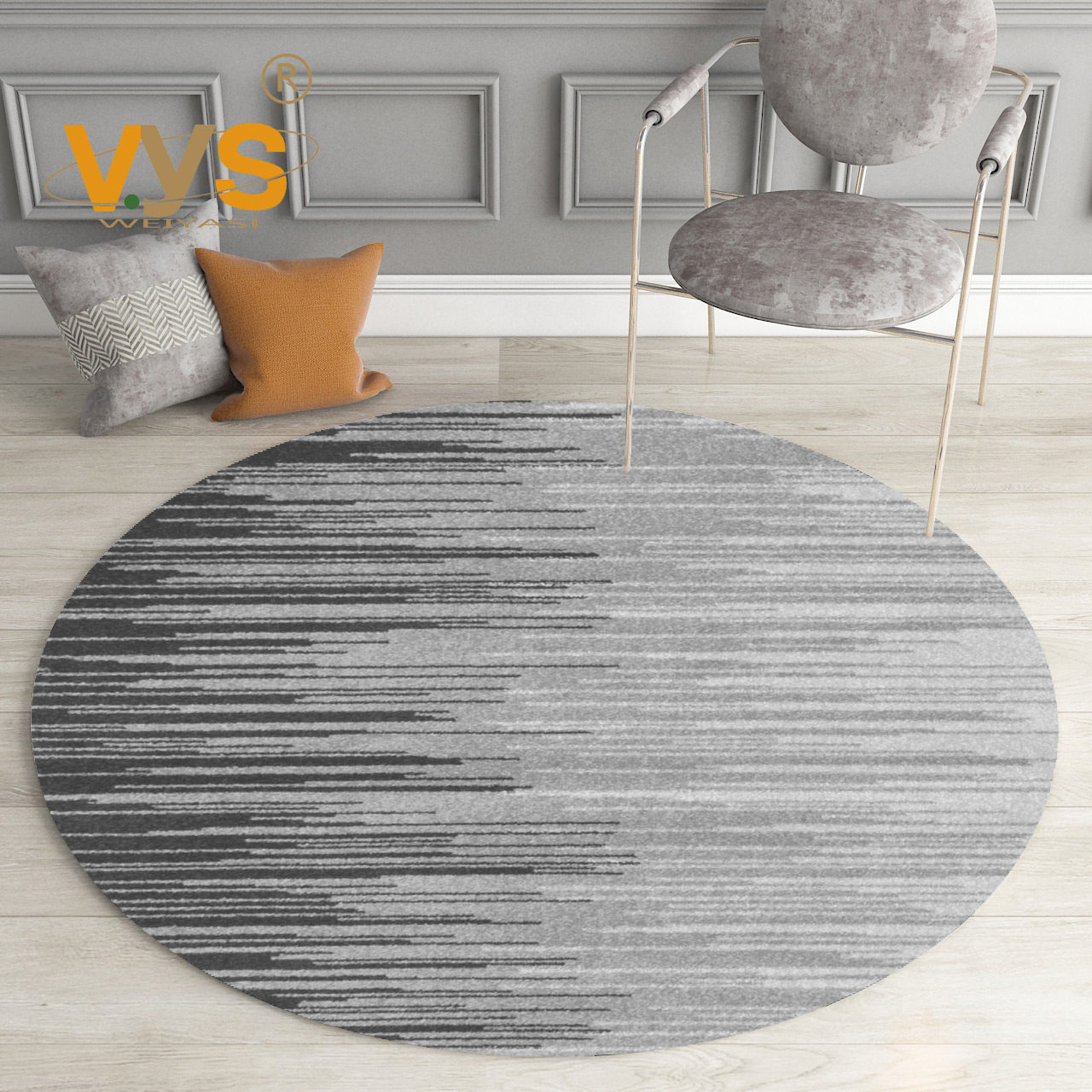 圆形地毯书房吊椅阳台北欧现代简约轻奢床边卧室地毯