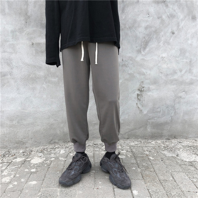 @ 方 少 男 装 INS spring men's solid color sports pants Korean version of the loose young beam casual pants tide @ 方 少 男 装 INS spring men's solid color sports pants Korean version of the loose young beam casual pants tide