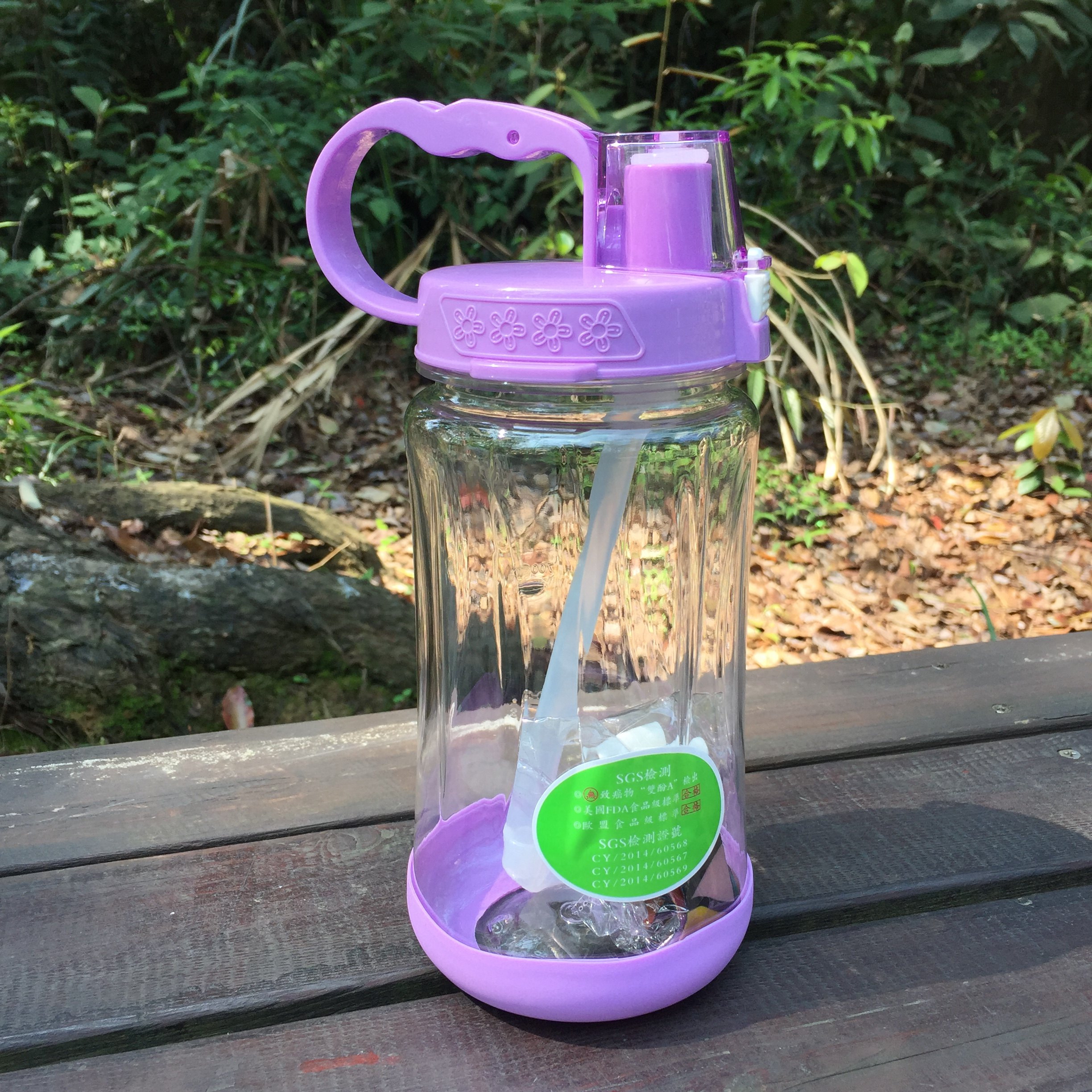 康宝莱1000ml大水水杯台湾贺宝芙健身吸管杯带刻度吸管杯