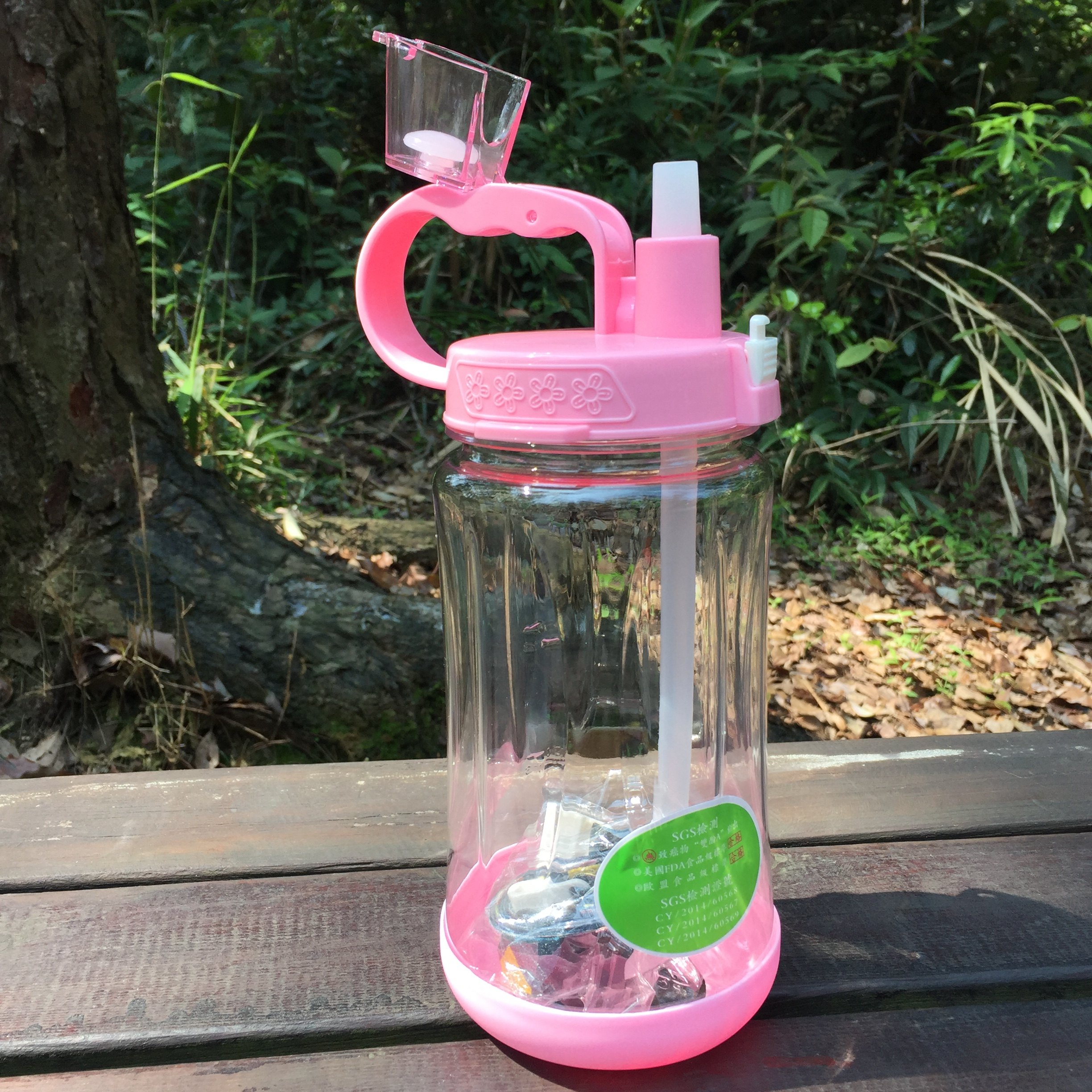 康宝莱1000ml大水水杯台湾贺宝芙健身吸管杯带刻度吸管杯