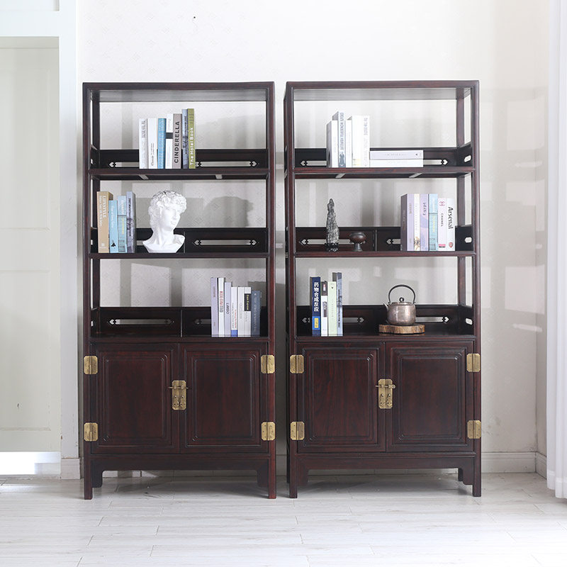 明式书架酸枝红木书橱书房组合中国式古典书柜书架