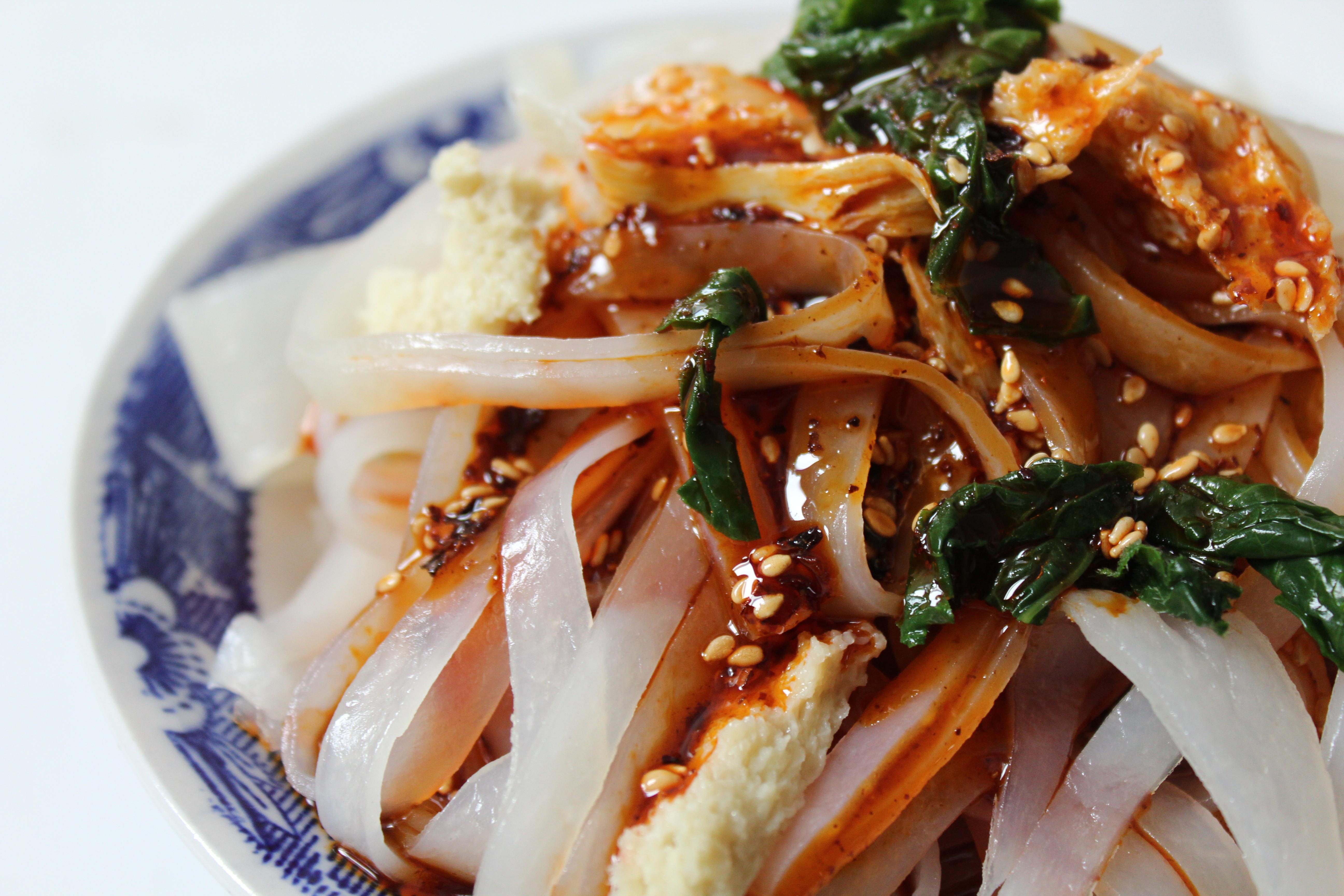 陕西西安特产秦岐轩宝鸡岐山擀面皮凉皮方便真空速食品300g*5送1