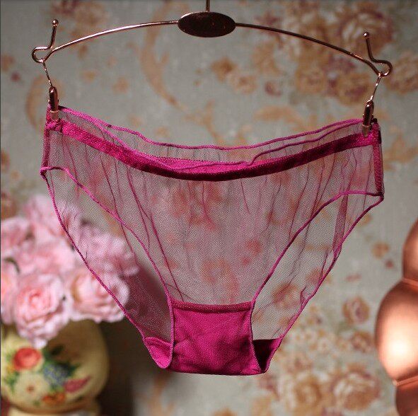 两条玻璃纱短裤三角裤全网无痕诱惑性感包邮透明女三角裤
