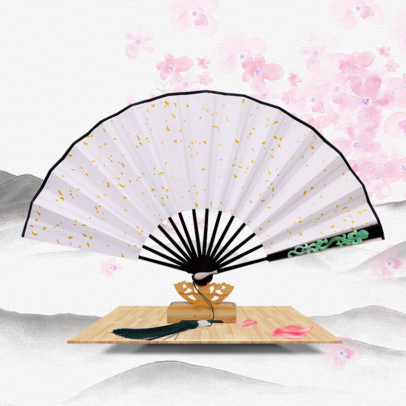 玉清昆仑扇原版折扇女中国风三生三世十里桃花白浅同款古风扇子