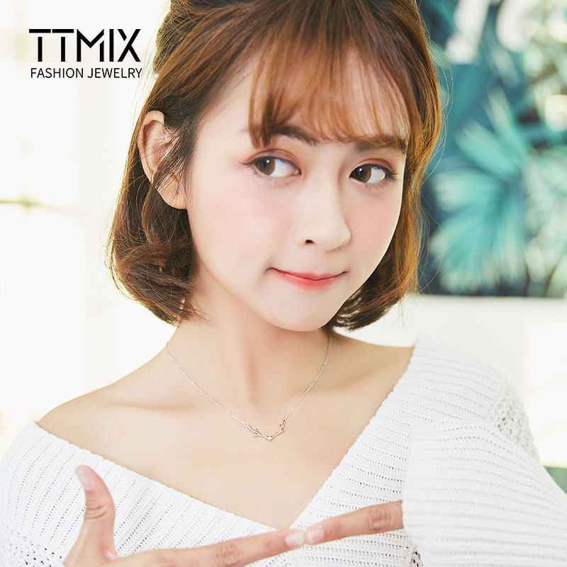ttmix鹿角锁骨链女项链韩版简约学生小清新森系项链