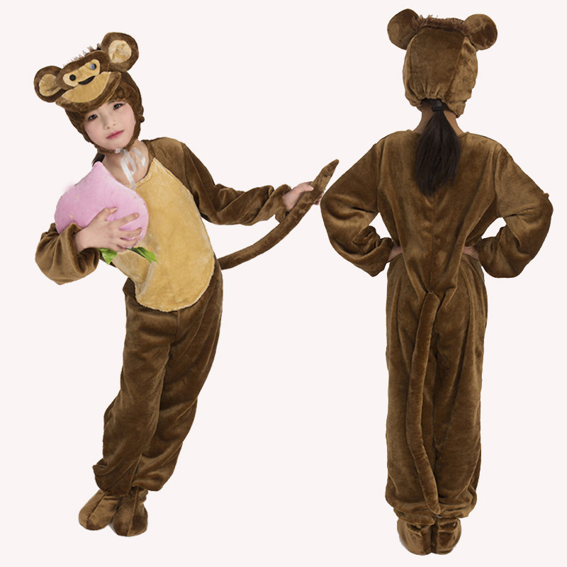 万圣节儿童表演服装卡通动物小猴子衣服幼儿园男女宝宝舞蹈演出服