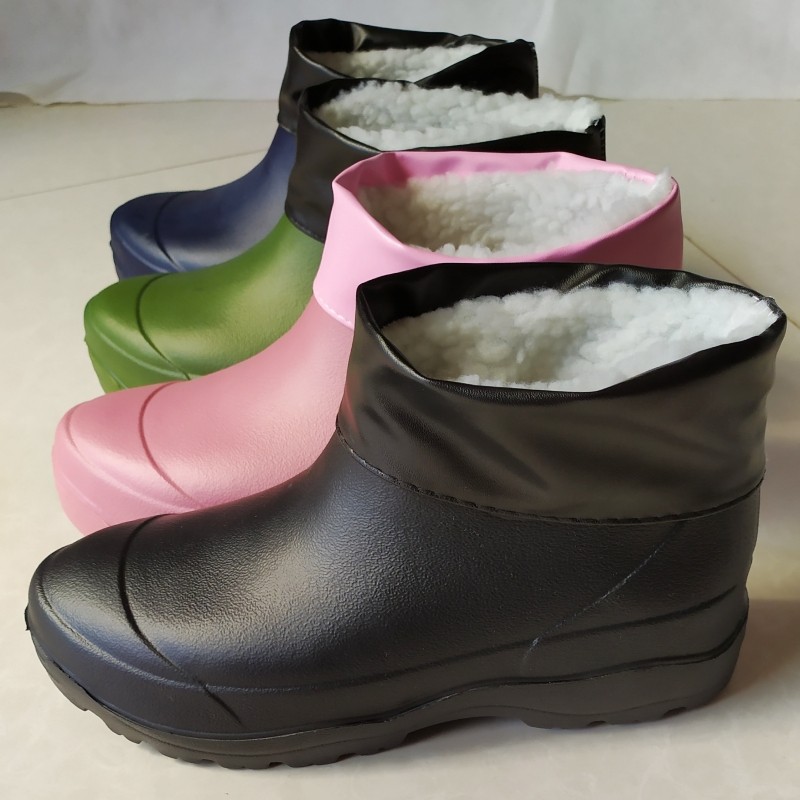 保暖雨鞋女加厨师橡胶塑胶胶鞋时尚eva轻便雨鞋