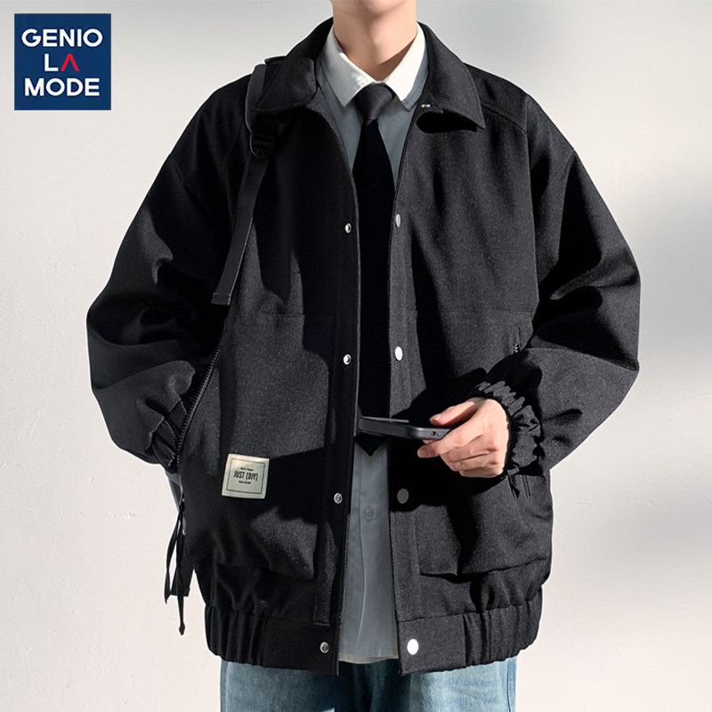 geniolamode复古工装夹克男款春秋季外套