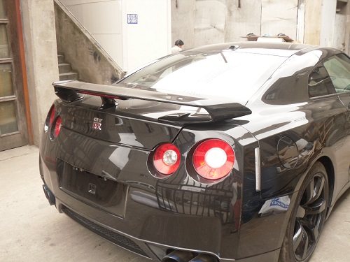 适用于日产尼桑r35gtroem尾翼带尾碳纤维树脂全车改装套件