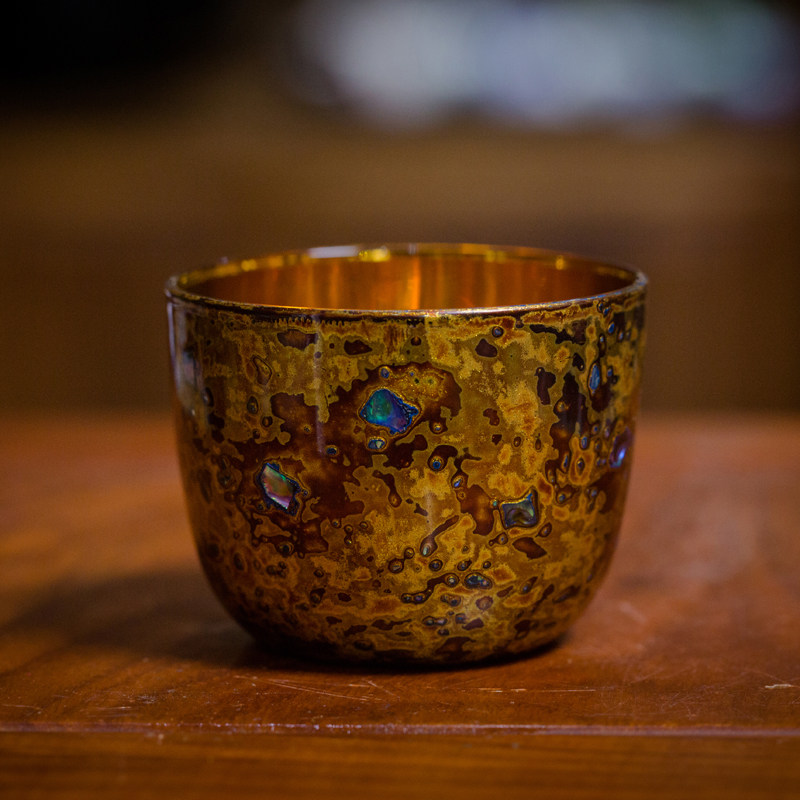 手工鎏金天然生漆大漆杯茶杯主人杯子单杯品茗茶杯