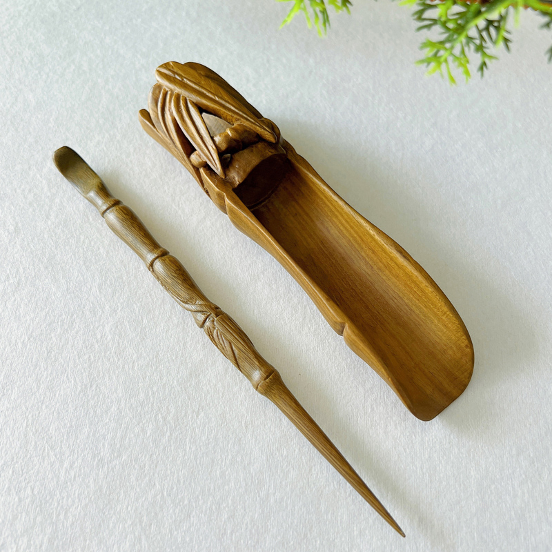 天然芳香巴拉圭檀木套组手工茶勺茶匙茶拨茶针茶道