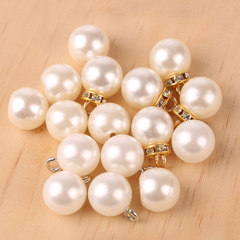 裕褀珍珠扣裕装饰衣服衬衫蘑菇光面圆形白色纽扣