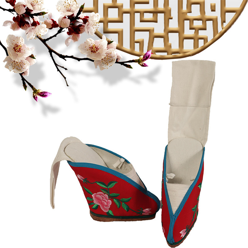 三寸金莲花旦旦角软跷京剧踩跷跷功戏曲彩鞋古典舞鞋