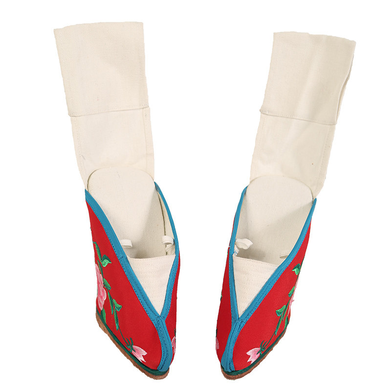 三寸金莲花旦旦角软跷京剧踩跷跷功戏曲彩鞋古典舞鞋