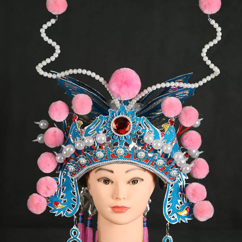 头饰戏曲盔头戏剧舞台演出出戏京剧豫剧武旦民族服装