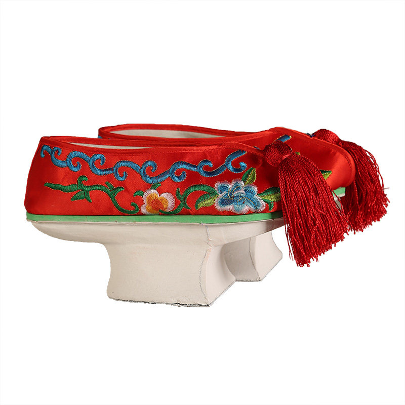 旗鞋古装格格鞋花盆底清朝绣花鞋木底高跟中国单鞋