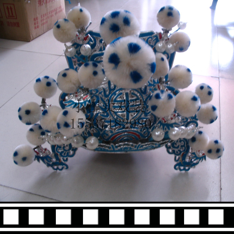 京剧夫子头盔武将武生罗成赵云戏曲白夫子全球古典舞配饰