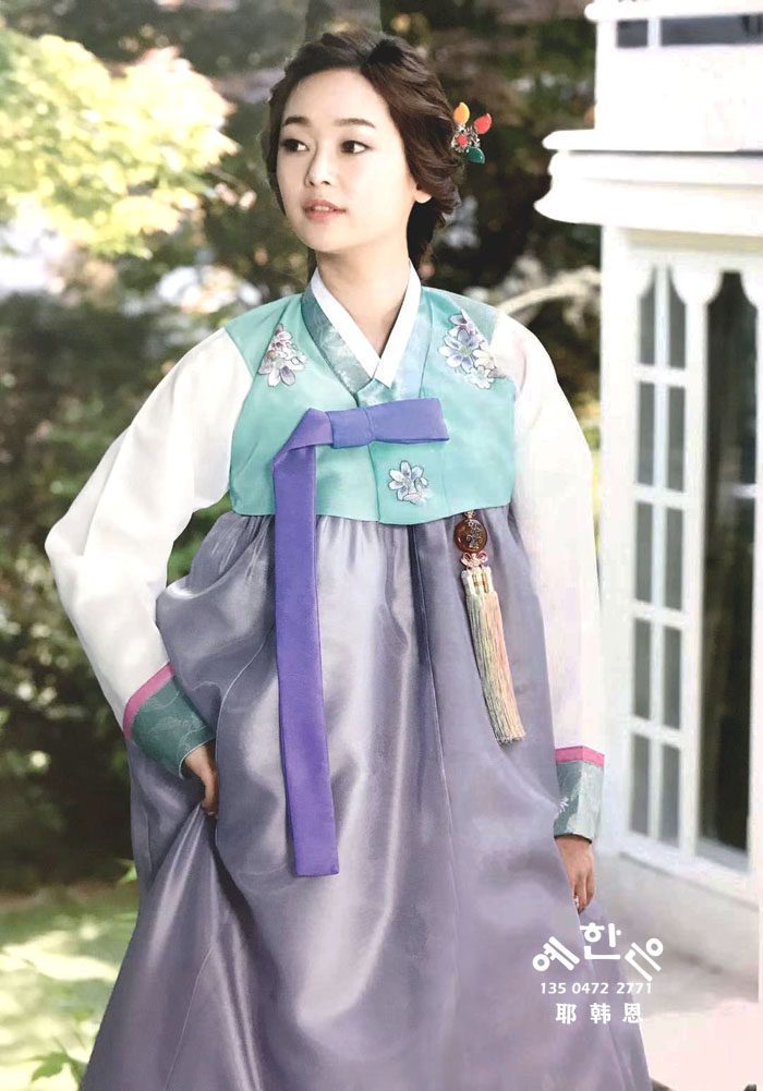 韩服韩恩韩国进口手绣婚礼迎宾民族服装yhewf557民族服装