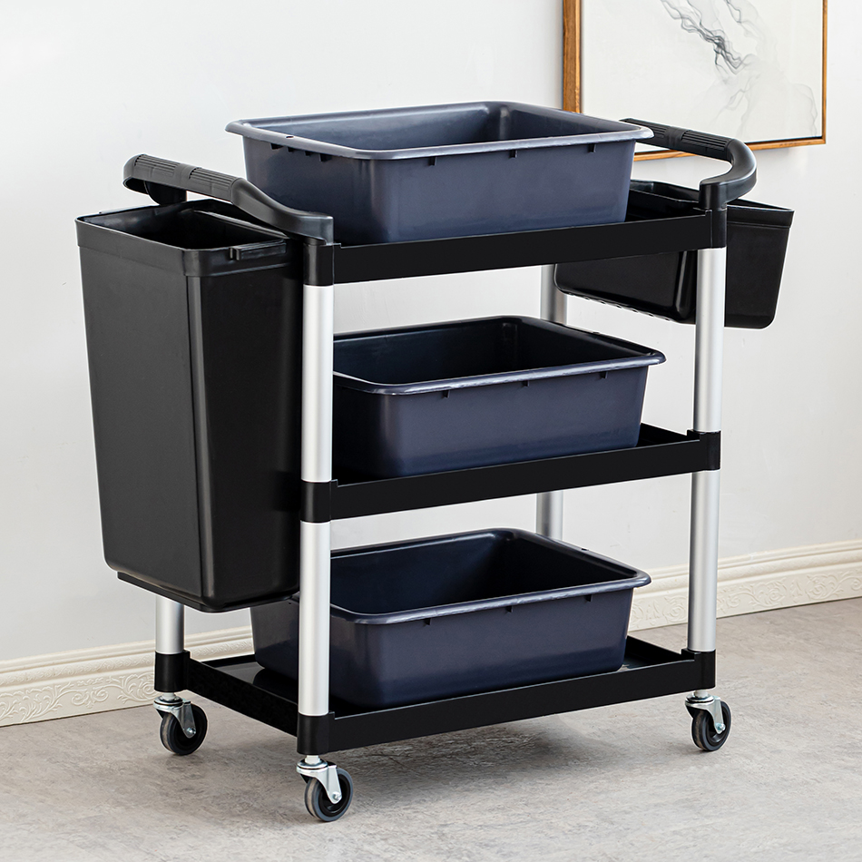 酒店餐车商用多功能餐厅送餐推车塑料移动饭店餐车