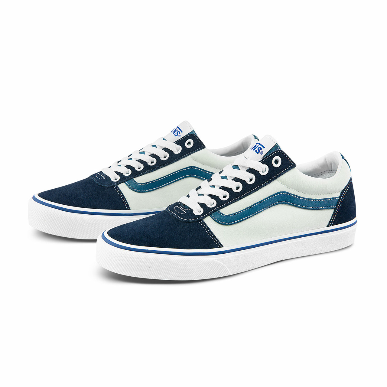 vans范斯官方蓝白莫兰兰迪侧边条纹男鞋old帆布鞋