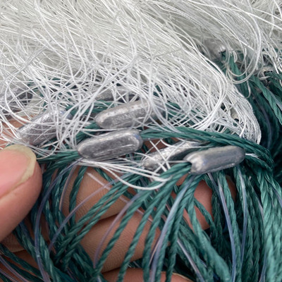 力马线网尼龙大马力渔网粘网三层网尼龙网抓鱼挂网鱼网