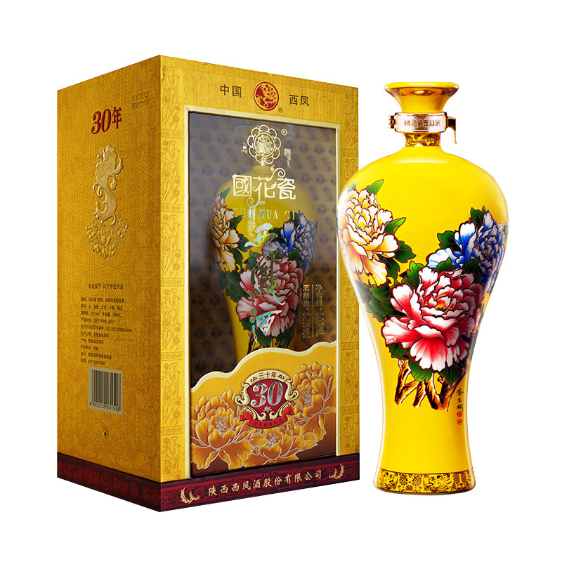 西凤酒国花30年52度三十年香型白酒500ml1瓶国产白酒