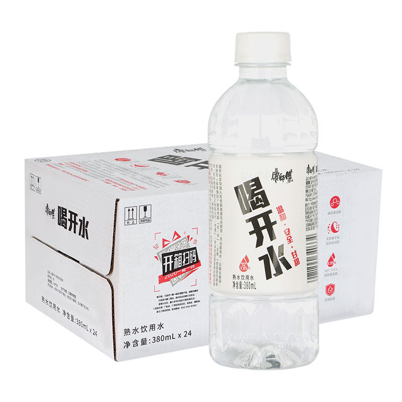 康师傅开水熟水饮用水380ml24瓶饮用水