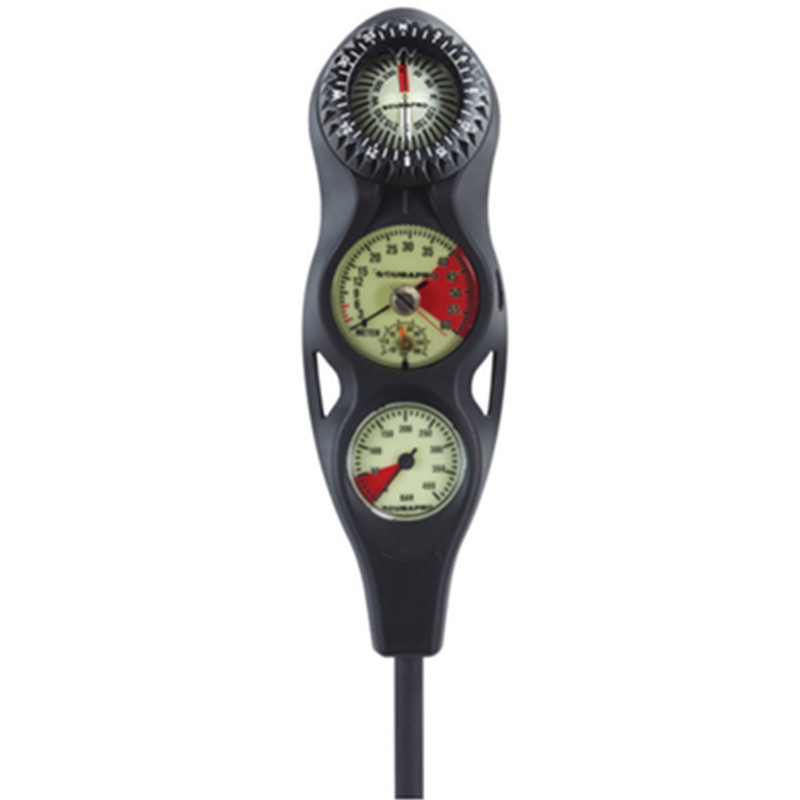 SCUBAPRO Inline Console 3 w/FS-2潜水仪表三联表指南针深度压力