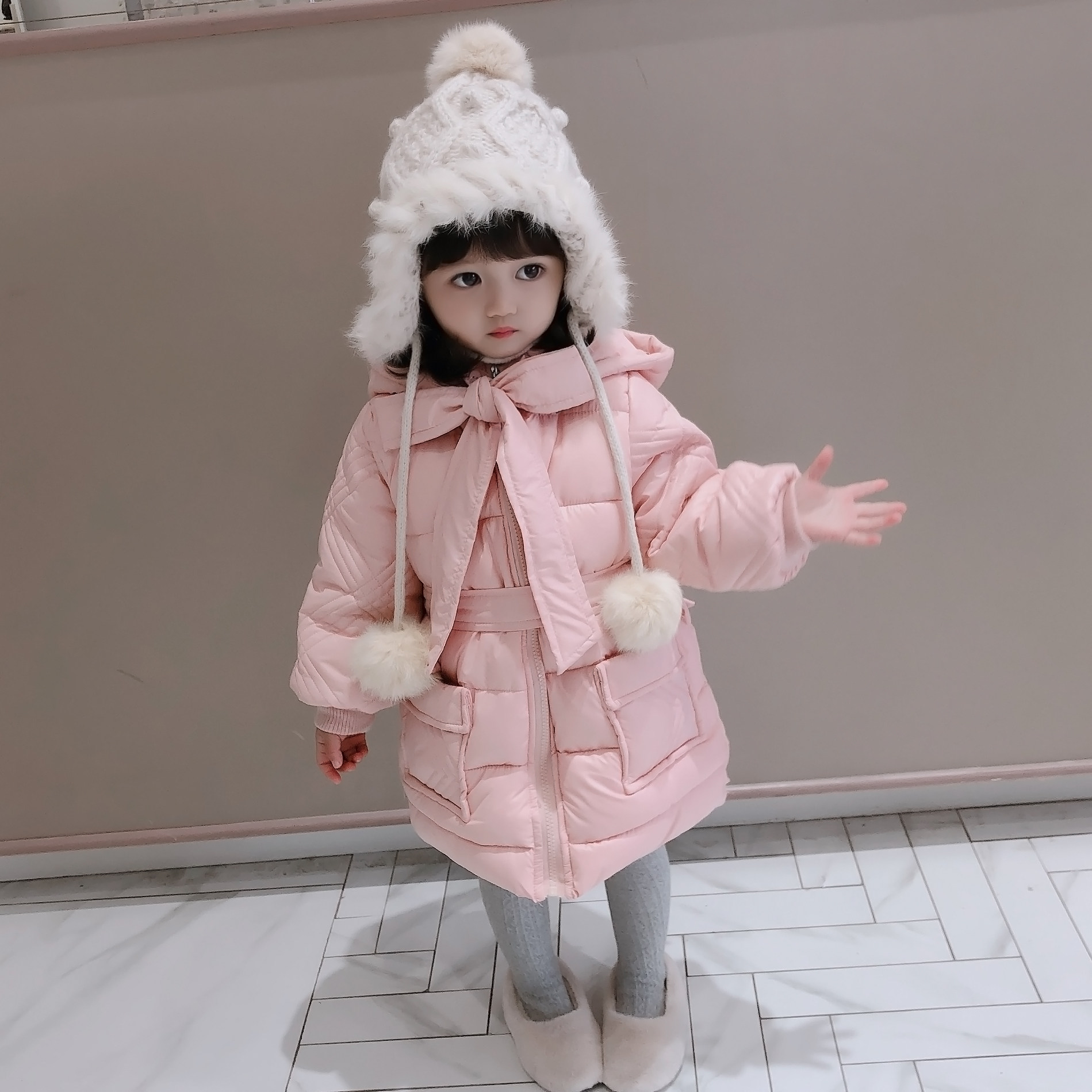 反季女童棉衣儿童棉服宝宝冬季中长羽绒棉袄棉袄