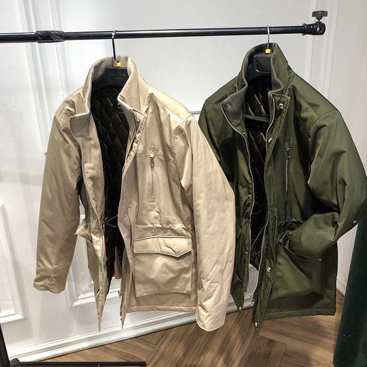 CULTUM宽松立领棉衣男冬季加厚抽绳收腰狩猎棉服多口袋猎装外套男