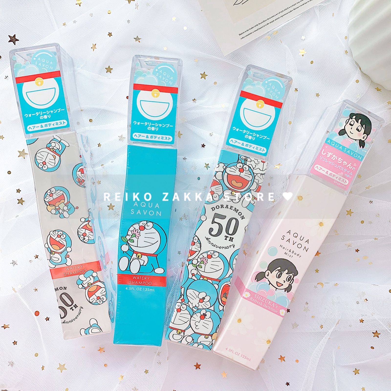 哆啦50周年日本aquasavon机器猫全球限定香水静香香水