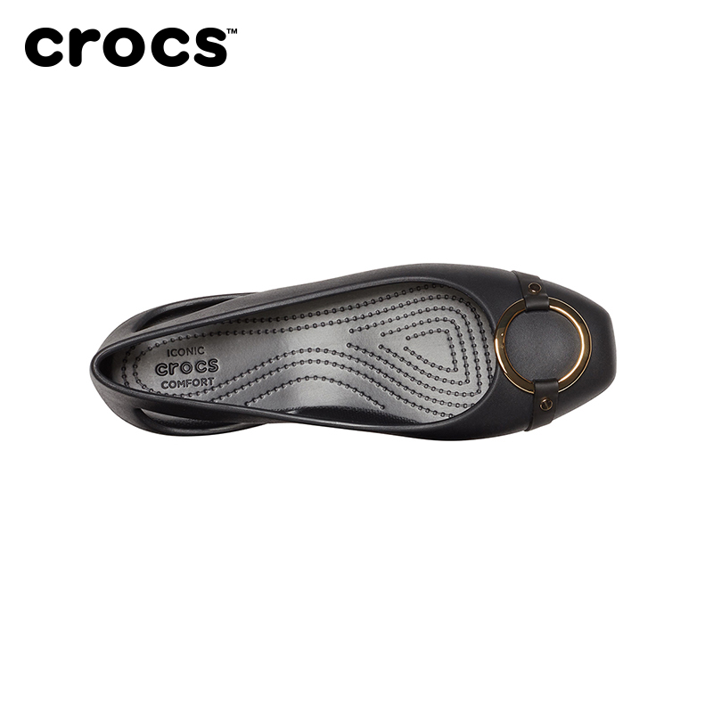 crocs卡骆驰2020新款女单鞋 思珑女士闪亮平底浅口休闲鞋|206355