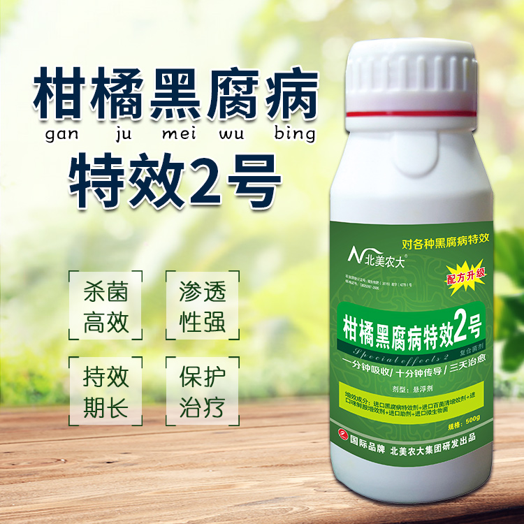 柑橘黑腐病特效2号 柑橘黑色蒂腐病黑腐病黑心病杀菌剂专用药