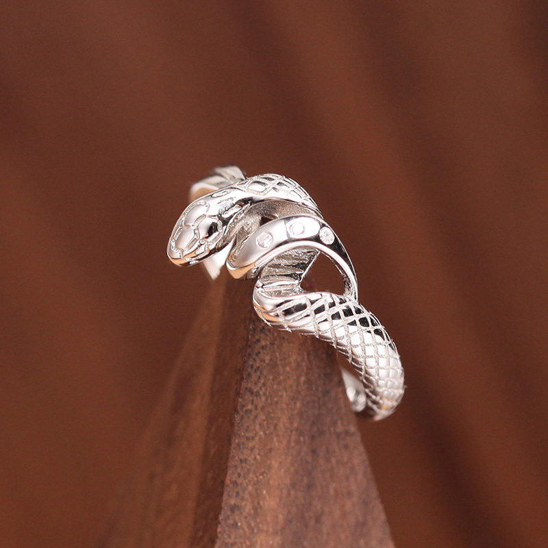 戒指郑银季蛇形男女女士指环食指夸张首饰饰品戒指