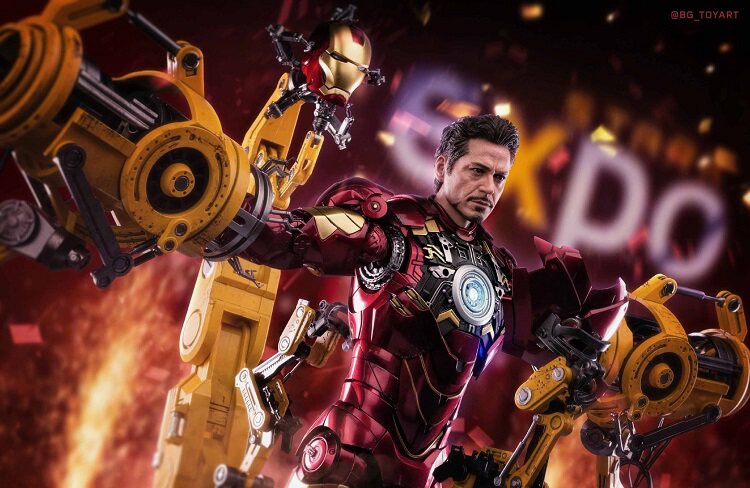 漫威hottoys复仇者联盟合金压铸钢铁mk4兵人专区