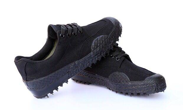 3527黑色胶鞋系带军训鞋低劳保防滑耐磨男女解放鞋